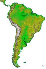 Small map of South America